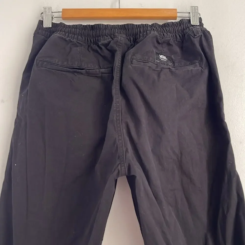 VANS Range Elastic elastic waist pull on drawstring loose fit chino pants sz S